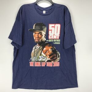 50 Cent Final Lap Tour 2023 Rap Hip Hop Music Tour Shirt Mens 2XL Busta Rhymes